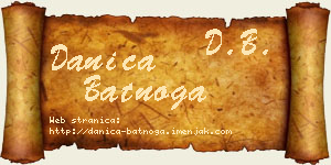 Danica Batnoga vizit kartica